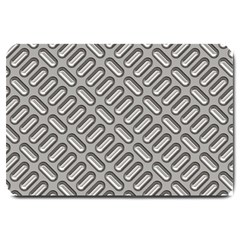 Grey Diamond Metal Texture Large Doormat  by BangZart