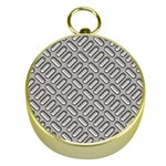 Grey Diamond Metal Texture Gold Compasses Front