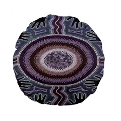 Spirit Of The Child Australian Aboriginal Art Standard 15  Premium Flano Round Cushions by BangZart