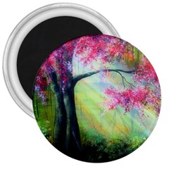 Forests Stunning Glimmer Paintings Sunlight Blooms Plants Love Seasons Traditional Art Flowers Sunsh 3  Magnets by BangZart