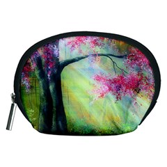 Forests Stunning Glimmer Paintings Sunlight Blooms Plants Love Seasons Traditional Art Flowers Sunsh Accessory Pouches (medium)  by BangZart