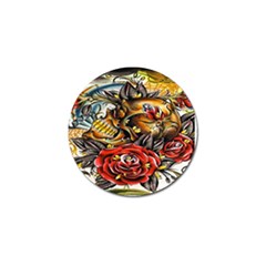 Flower Art Traditional Golf Ball Marker (10 Pack)