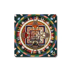 Colorful Mandala Square Magnet by BangZart