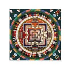 Colorful Mandala Small Satin Scarf (square)