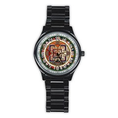 Colorful Mandala Stainless Steel Round Watch