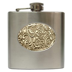 Golden European Pattern Hip Flask (6 Oz) by BangZart