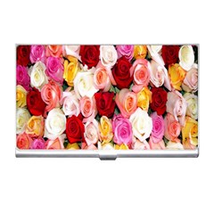Rose Color Beautiful Flowers Business Card Holders by BangZart