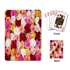 Rose Color Beautiful Flowers Playing Card by BangZart