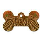 Fractal Pattern Dog Tag Bone (Two Sides) Back