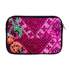 Pink Batik Cloth Fabric Apple Macbook Pro 17  Zipper Case