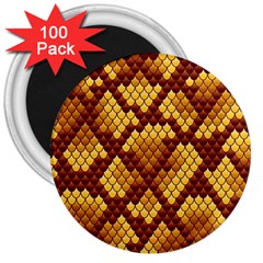Snake Skin Pattern Vector 3  Magnets (100 Pack)