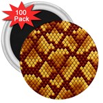 Snake Skin Pattern Vector 3  Magnets (100 pack) Front