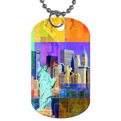 New York City The Statue Of Liberty Dog Tag (two Sides) by BangZart