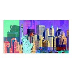 New York City The Statue Of Liberty Satin Shawl