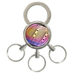 Optics Electronics Machine Technology Circuit Electronic Computer Technics Detail Psychedelic Abstra 3-ring Key Chains by BangZart