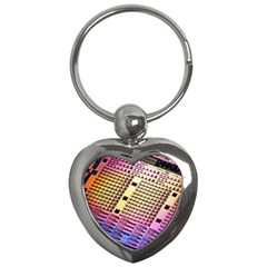 Optics Electronics Machine Technology Circuit Electronic Computer Technics Detail Psychedelic Abstra Key Chains (heart)  by BangZart