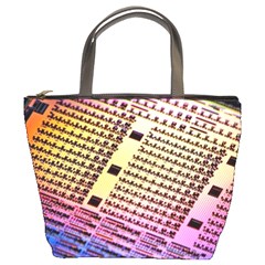 Optics Electronics Machine Technology Circuit Electronic Computer Technics Detail Psychedelic Abstra Bucket Bags by BangZart