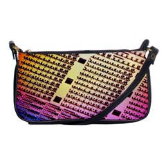 Optics Electronics Machine Technology Circuit Electronic Computer Technics Detail Psychedelic Abstra Shoulder Clutch Bags by BangZart