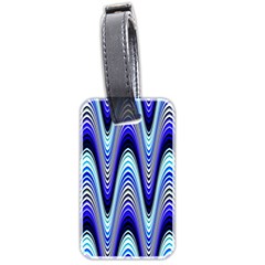 Waves Blue Luggage Tags (two Sides)
