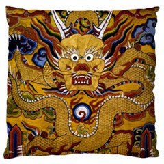 Chinese Dragon Pattern Large Flano Cushion Case (two Sides)