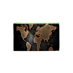 Grunge Map Of Earth Cosmetic Bag (xs)