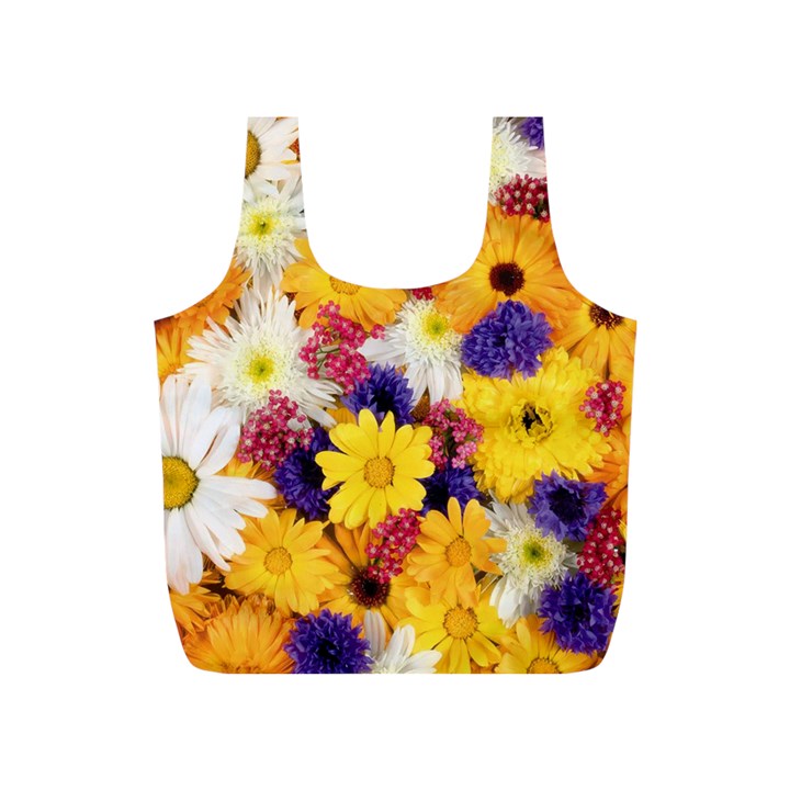 Colorful Flowers Pattern Full Print Recycle Bags (S) 