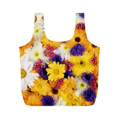 Colorful Flowers Pattern Full Print Recycle Bags (m)  by BangZart