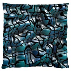 Old Spiderwebs On An Abstract Glass Large Flano Cushion Case (two Sides)