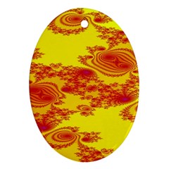 Floral Fractal Pattern Ornament (oval) by BangZart