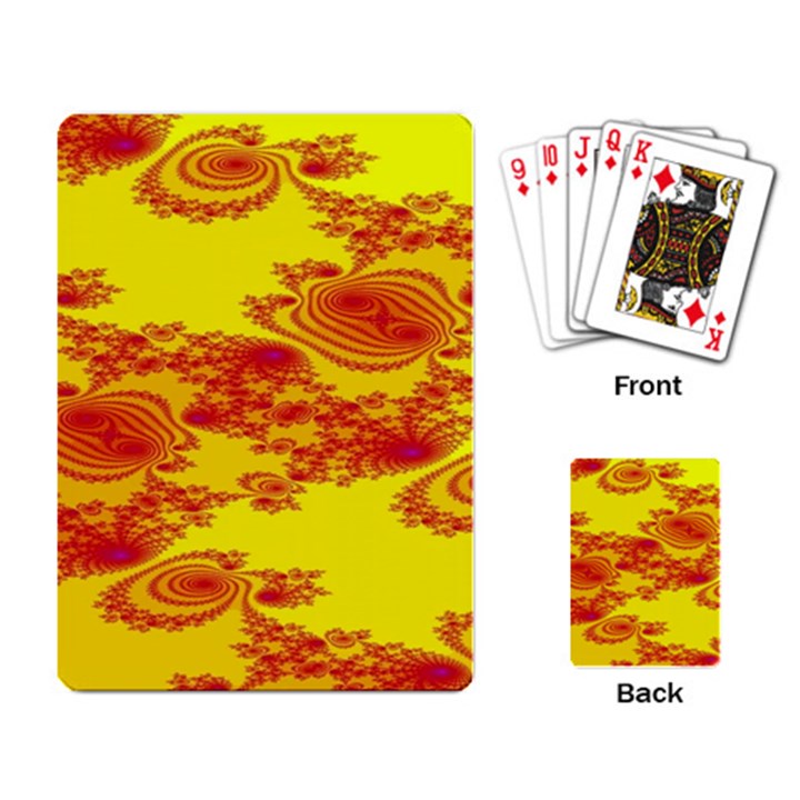 Floral Fractal Pattern Playing Card