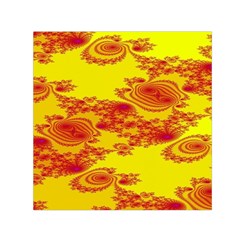 Floral Fractal Pattern Small Satin Scarf (square)