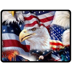 United States Of America Images Independence Day Double Sided Fleece Blanket (large) 