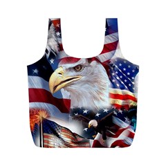 United States Of America Images Independence Day Full Print Recycle Bags (m) 