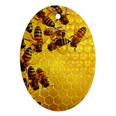 Honey Honeycomb Oval Ornament (two Sides) by BangZart