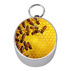 Honey Honeycomb Mini Silver Compasses