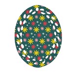 The Gift Wrap Patterns Oval Filigree Ornament (Two Sides) Back