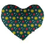 The Gift Wrap Patterns Large 19  Premium Heart Shape Cushions Front