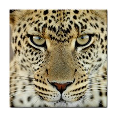 Leopard Face Tile Coasters by BangZart