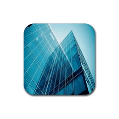 Glass Bulding Rubber Coaster (square) 