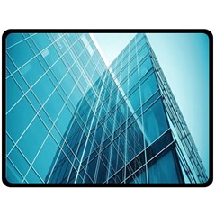 Glass Bulding Double Sided Fleece Blanket (large)  by BangZart