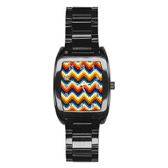 The Amazing Pattern Library Stainless Steel Barrel Watch