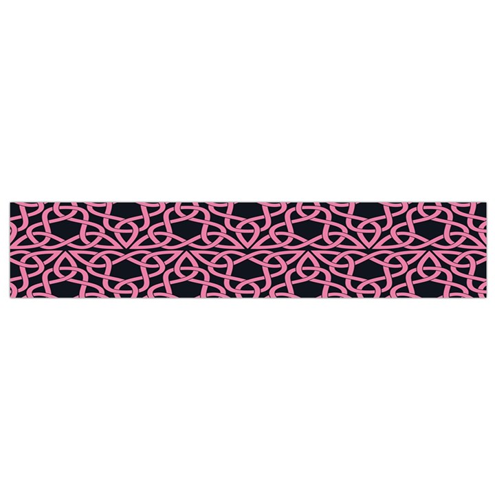 Triangle Knot Pink And Black Fabric Flano Scarf (Small)