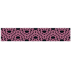 Triangle Knot Pink And Black Fabric Flano Scarf (large)