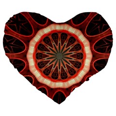 Circle Pattern Large 19  Premium Heart Shape Cushions