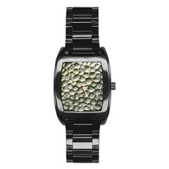 Ocean Pattern Stainless Steel Barrel Watch