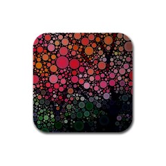 Circle Abstract Rubber Square Coaster (4 Pack)  by BangZart