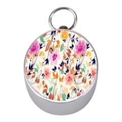 Vector Floral Art Mini Silver Compasses