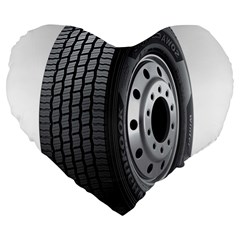 Tire Large 19  Premium Flano Heart Shape Cushions