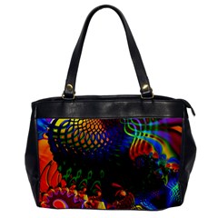 Colored Fractal Office Handbags by BangZart