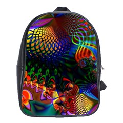 Colored Fractal School Bags (xl)  by BangZart